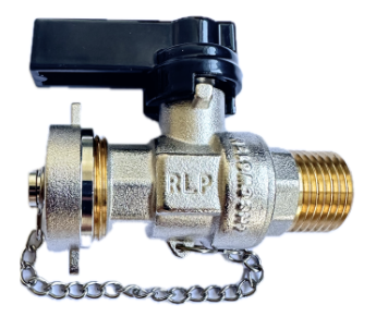 Kesselentleerhahn mit Aussengewinde mit Griff und Verschlusskappe, 1/2"
