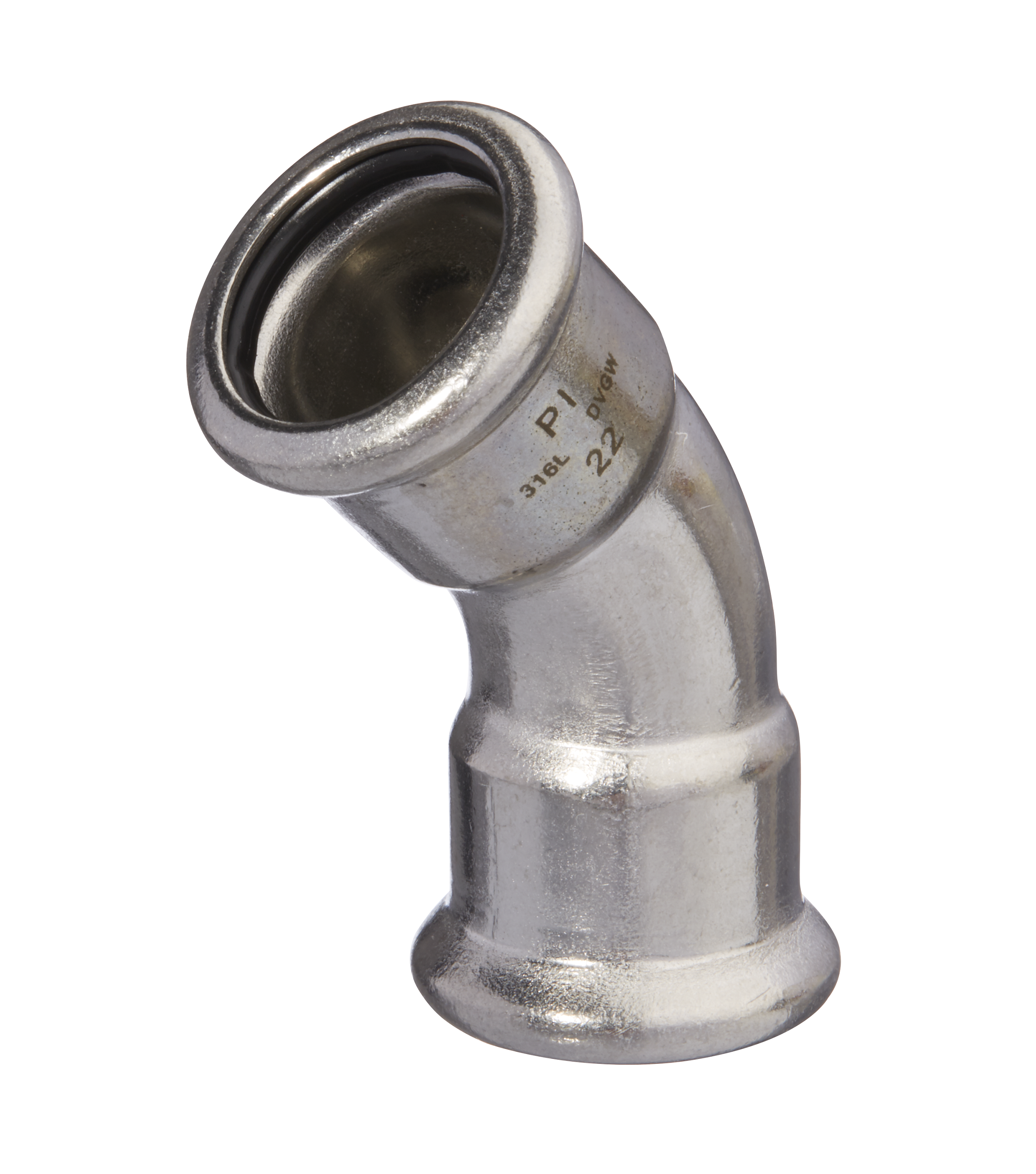 Coude OnePress acier inox 45°