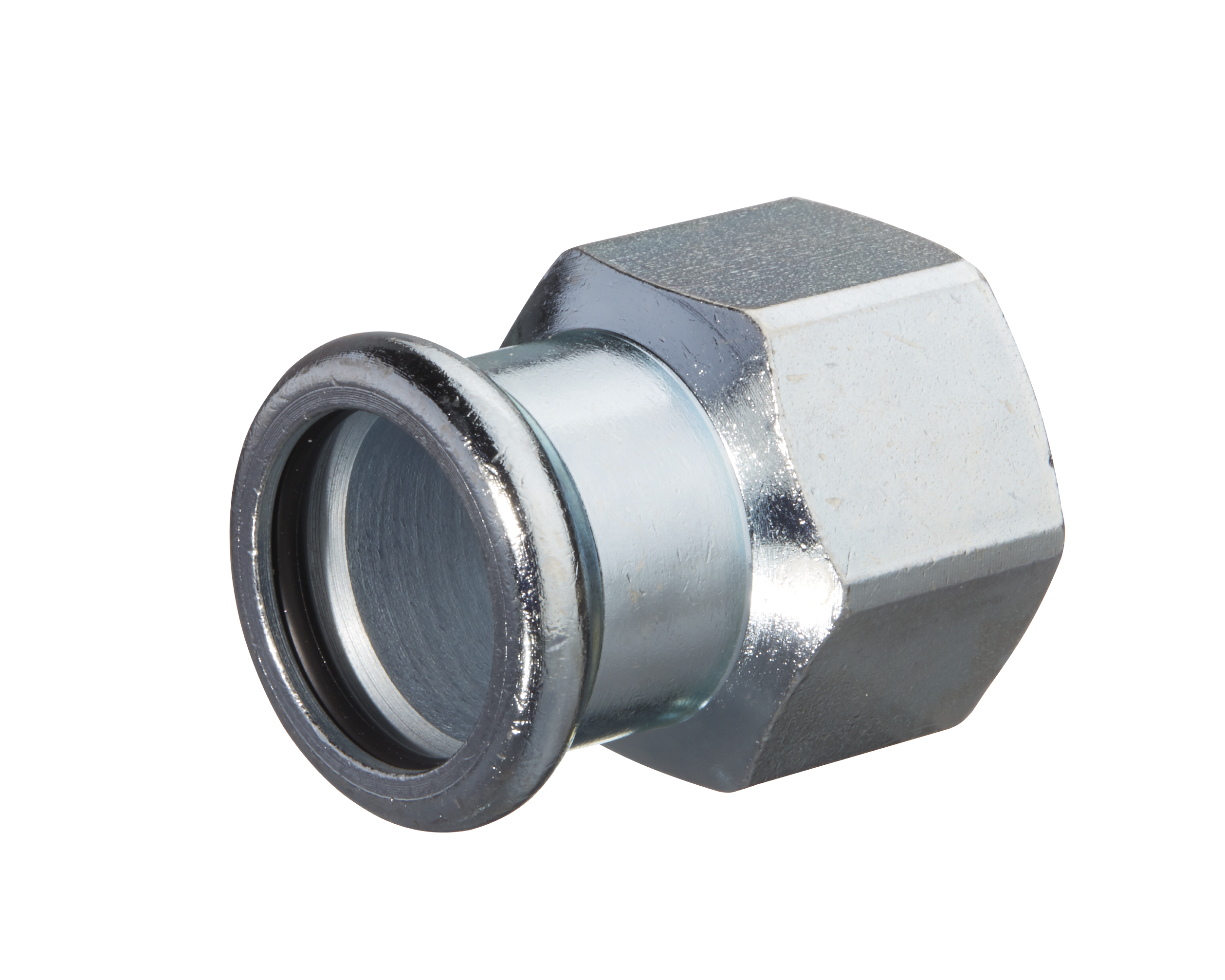 Raccord OnePress acier carbone avec filetage intérieur: d15mm Rp1/2"