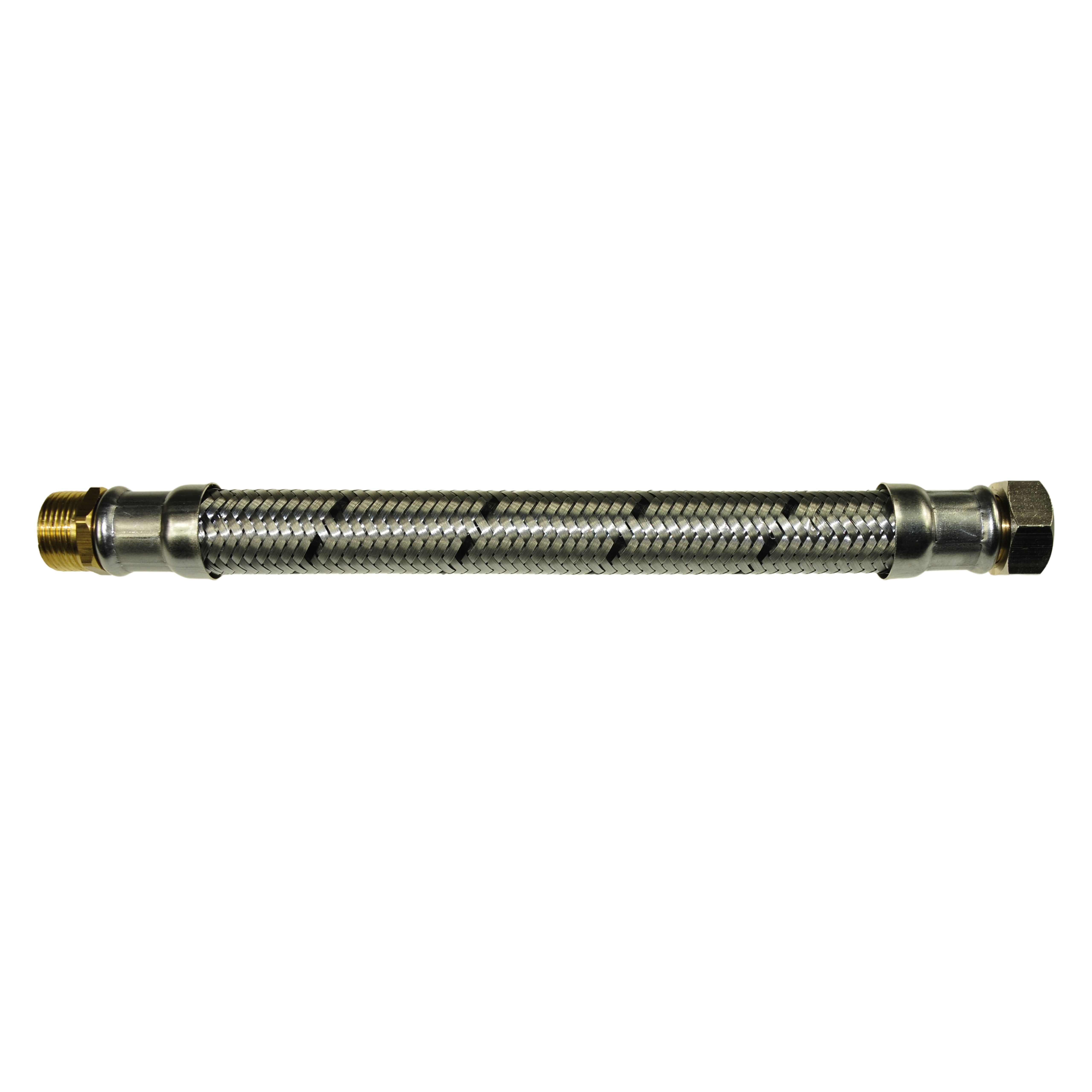 Tuyau blindé BUTYL Torgen Lambada 1/2", M/F, L= 500mm, étanche à l'oxygène selon DIN 4726