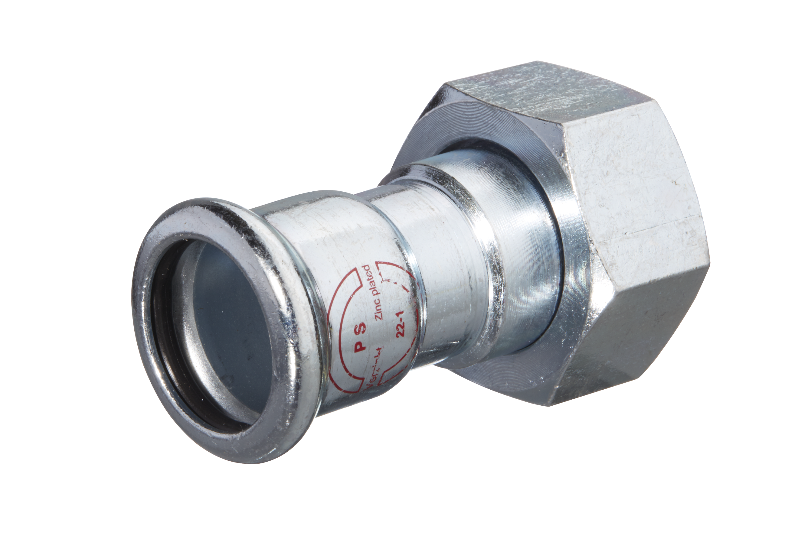 Raccord OnePress acier carbone avec écrou de serrage en acier carbone