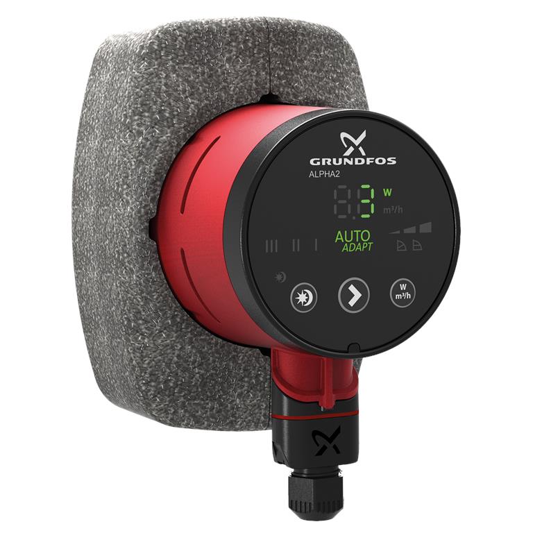 Uniquement applicable pour les dates de livraison/enlèvement jusqu'au 1er septembre 2026! Jusqu'à épuisement des stocks - Circulateur Alpha2, 25-60 230 V, 130 mm, 50 Hz, 6H, 1 1/2"