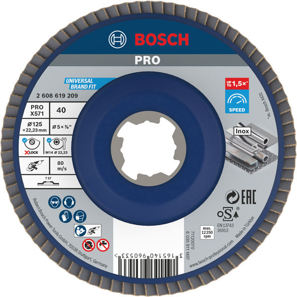 Bosch X-LOCK disco a lamelle Best for Metal 125mm G40