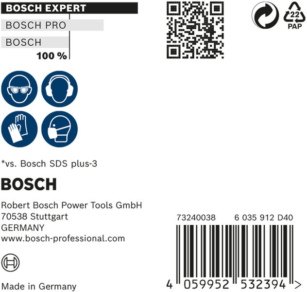 BOSCH Punta SDS-Plus SDS plus-7  7,0x100x165mm