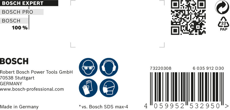 Bosch Expert punte SDS-Max 8X 18x200x340mm