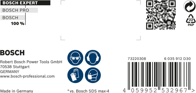 Bosch Expert punte SDS-Max 8X 18x400x540mm