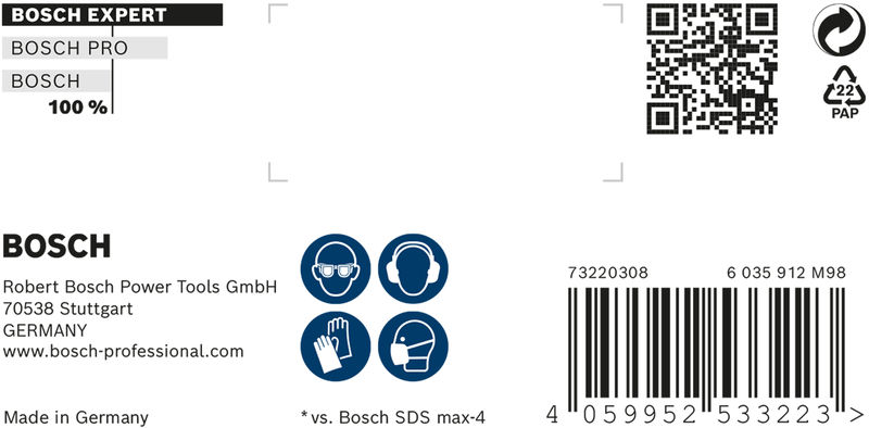 Bosch Expert punte SDS-Max 8X 28x400x520mm