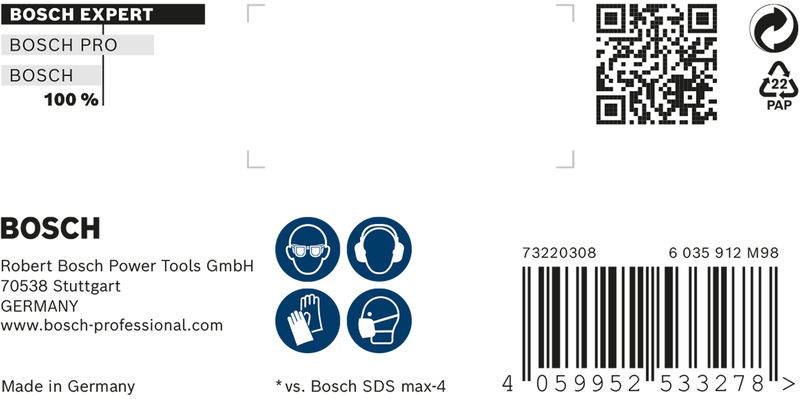 Bosch Expert punte SDS-Max 8X 30x400x520mm