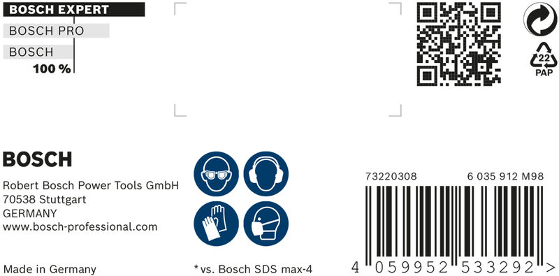 Bosch Expert punte SDS-Max 8X 32x400x520mm