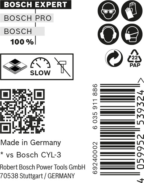 Bosch Expert punte CYL-9 MultiConstruction 6x60x100mm (10)