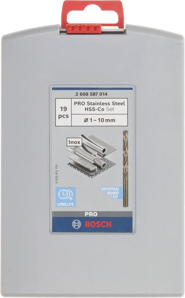 Bosch Set di punte per metallo HSS-Co ProBox 1-10 mm 19 pezzi