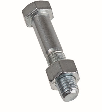 M 16 x 65 boulons hexagonals avec tige, avec écrous hexagonals en acier galvanisé 4,6 / 6,8
