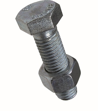 M 16 x 40 boulons hexagonals sans tige, avec écrous hexagonals en acier galvanisé 4,6 / 6,8