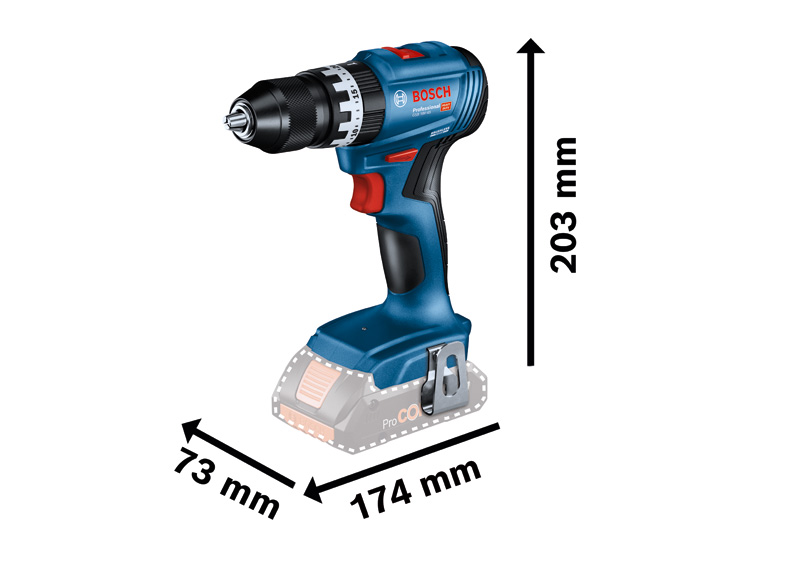 Bosch Akku-Schlagbohrschrauber 18V GSB 18V-45 Kit 2x 2.0Ah Tasche