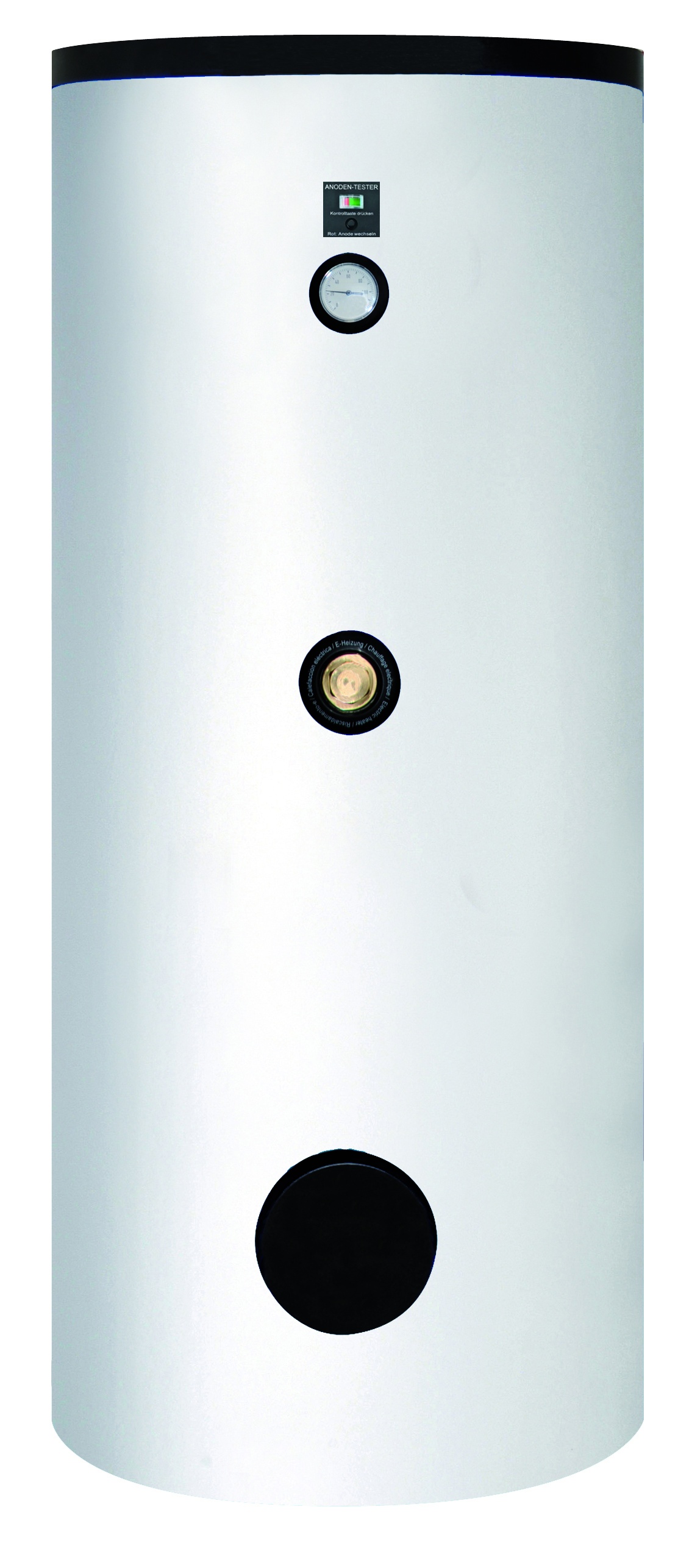 Chauffe-eau à registre HTP 101 Premium, 160 l, 1 registre 0.6m2, pour chauffe mazut, gaz, bois,, intérieur de chaudiere emaillée, thermometre analogue, pieds réglables, bride pleine

- Avec 1 registre
- Avec isolation HFO 75 mm
- Avec testeur d'anode monté
- Bride en bas 180 mm