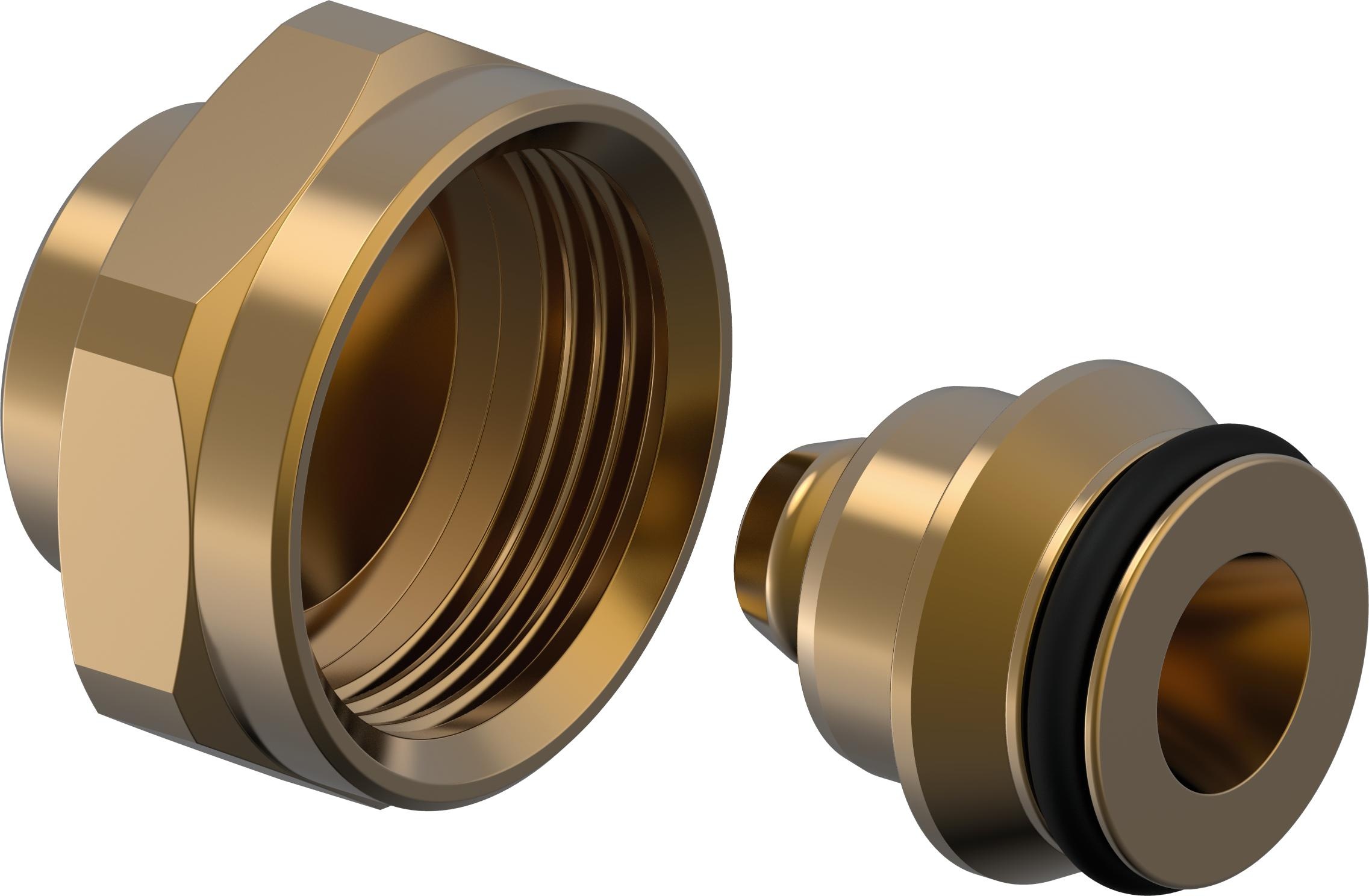 Uponor Raccords à bague de serrage Vario PEX, 14 mm Eurocône , laiton, - Adaptateur permettant de raccorder les tuyaux Uponor PE-Xa aux, &nbsp; collecteurs des installations de chauffage par le sol, - Composé d'un raccord avec joint torique, d'un écrou et d'une bague, &nbsp; &nbsp;d'étanchéité, - Siège Eurocono en acier conforme à la norme EN 16313