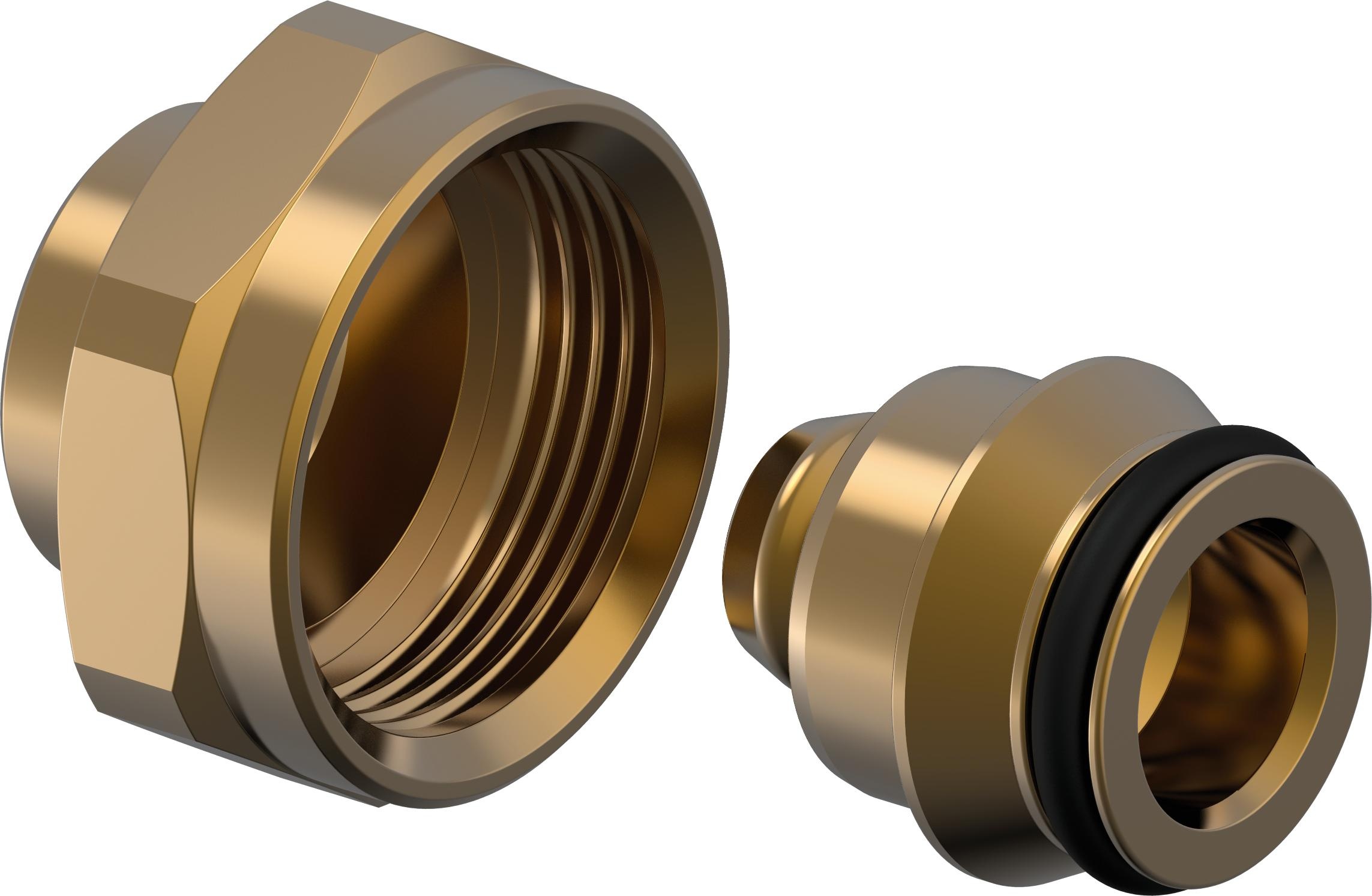 Uponor Raccords à bague de serrage Vario PEX, 16 mm Eurocône , laiton, - Adaptateur permettant de raccorder les tuyaux Uponor PE-Xa aux, &nbsp; collecteurs des installations de chauffage par le sol, - Composé d'un raccord avec joint torique, d'un écrou et d'une bague, &nbsp; &nbsp;d'étanchéité, - Siège Eurocono en acier conforme à la norme EN 16313