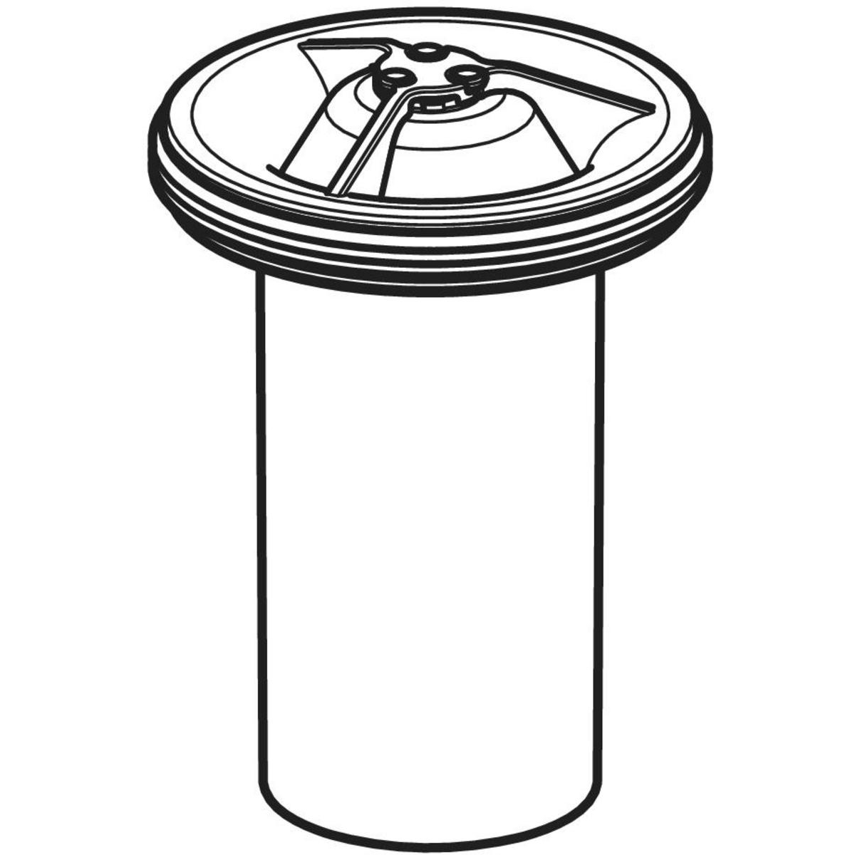 Porte-tube plongeur Geberit pour écoulement à emboîter, 10 x 10&nbsp;cm