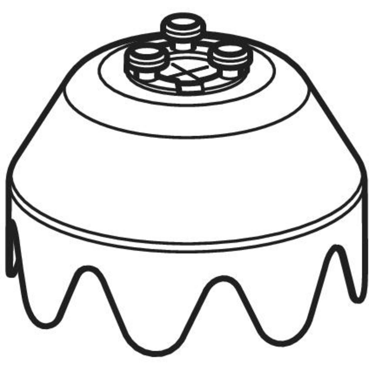 Tube plongeur Geberit avec membrane en silicone, pour écoulement à emboîter, 10 x 10&nbsp;cm