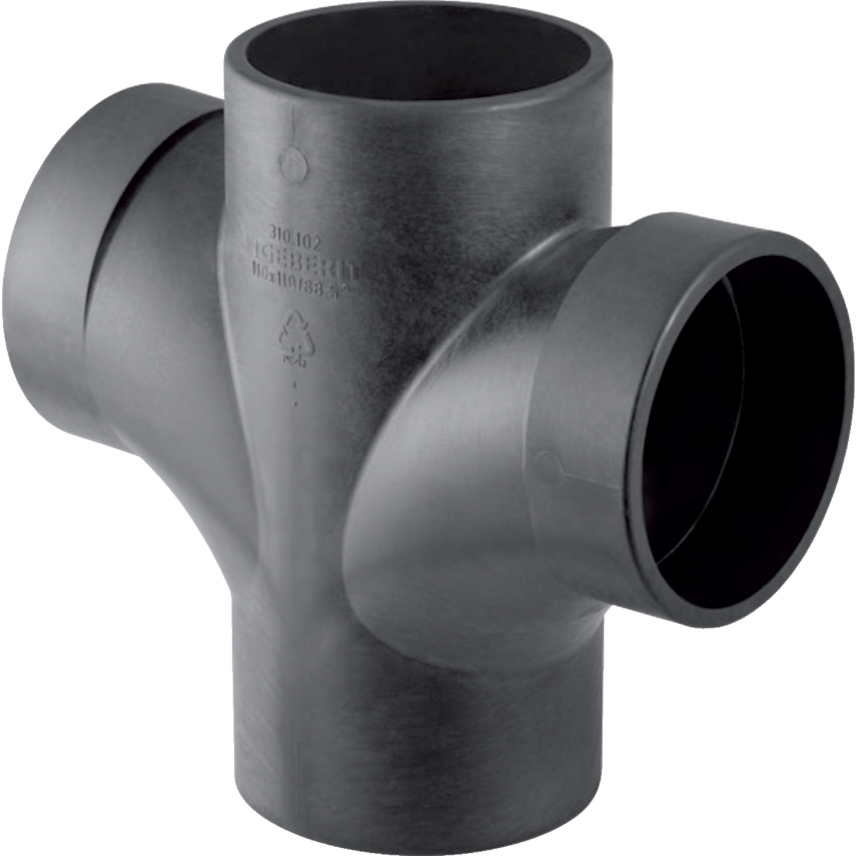 Embranchement avec départ coudé 88.5° Geberit Silent-db20, double: d=90mm, d1=90mm