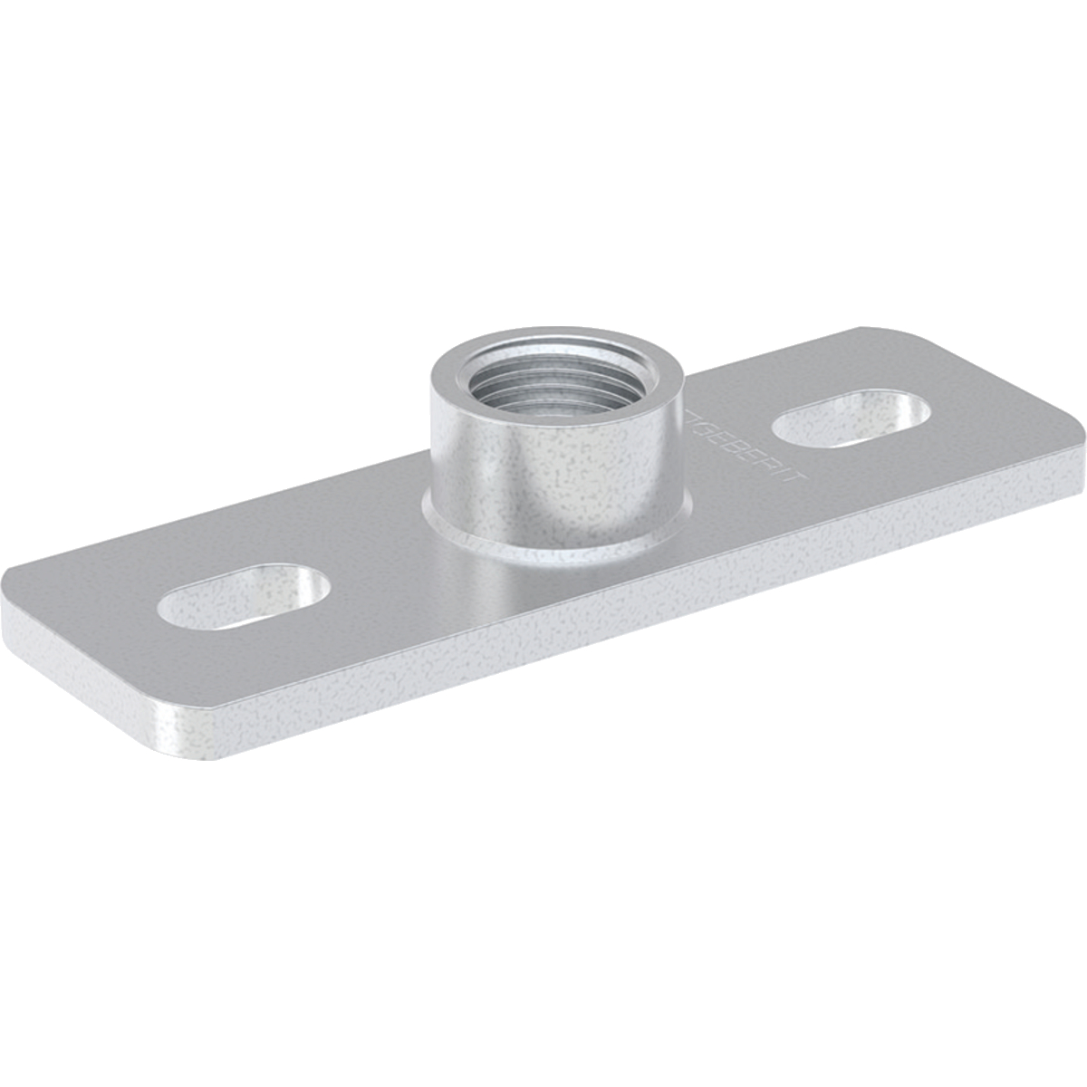 Plaque de base Geberit rectangulaire, deux trous, avec manchon fileté G=G1/2″