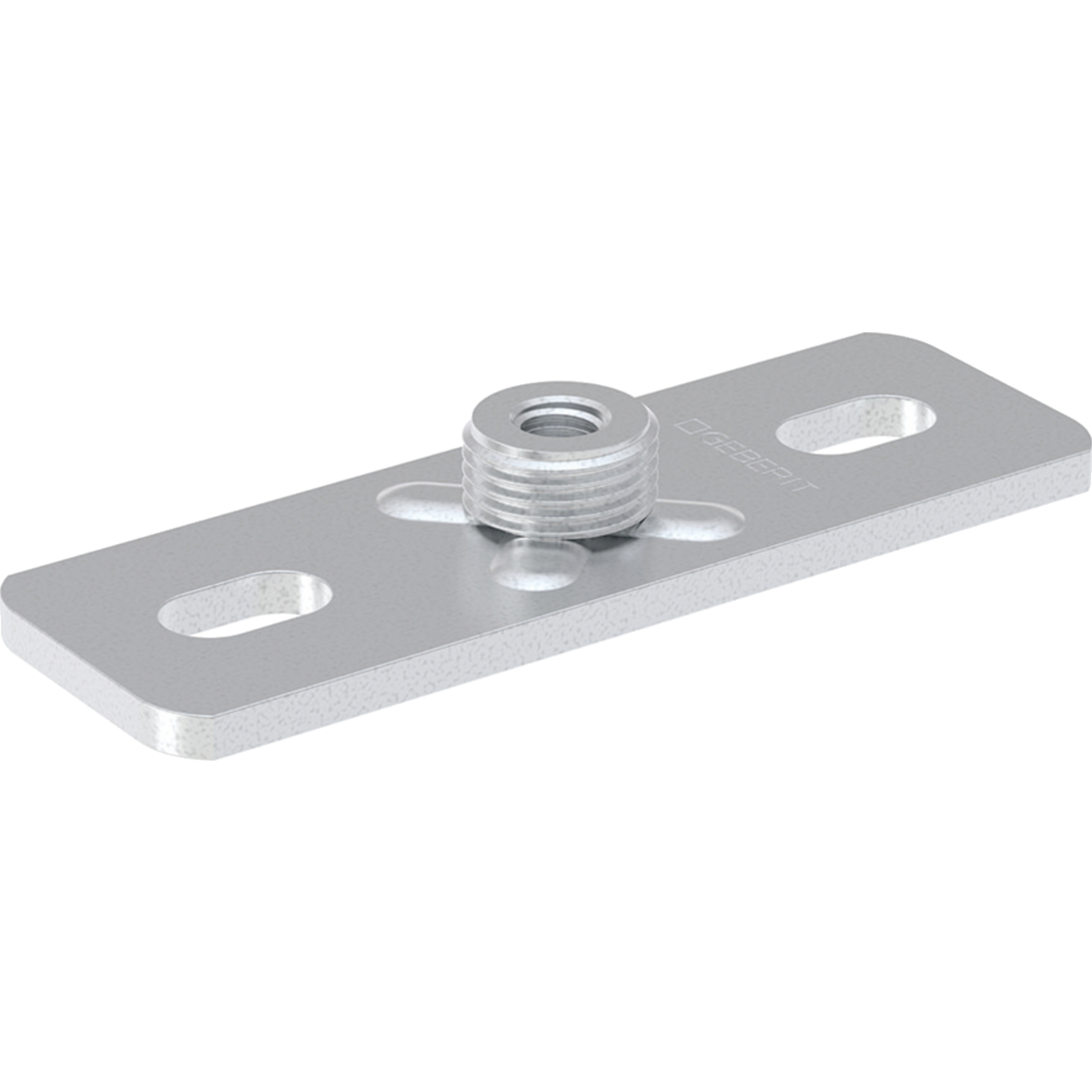 Plaque de base Geberit anguleuse, deux trous, avec manchon fileté M10 / G 1/2": G1/2"