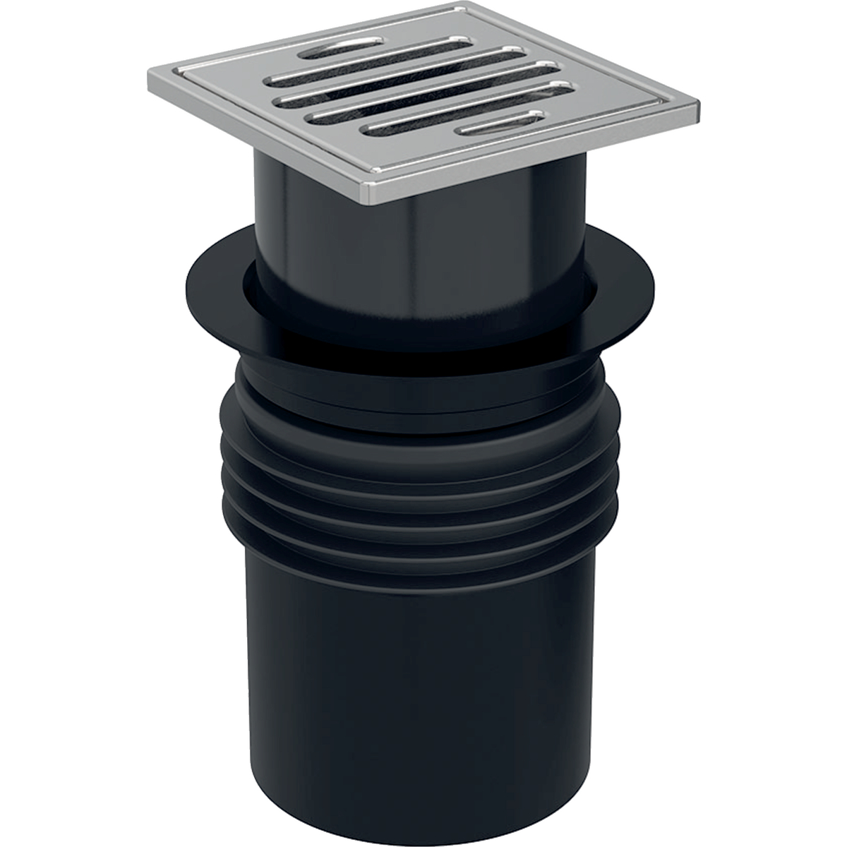 Grille-siphon Geberit Varino à emboîter, d110, grille fentes 10 x 10&nbsp;cm