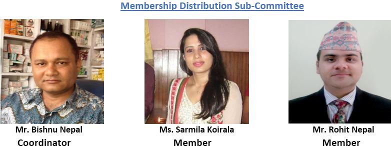 Past Membership Distribution Sub-Committee roster