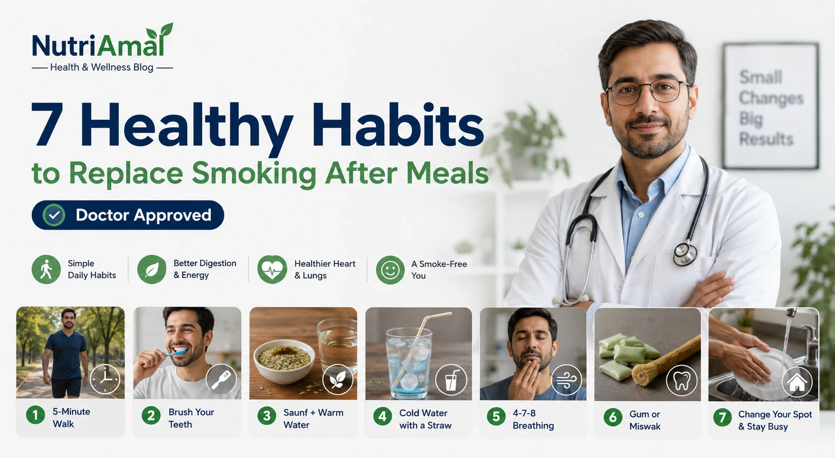 7 Healthy Habits to Replace Smoking After Meals - Doctor Approved