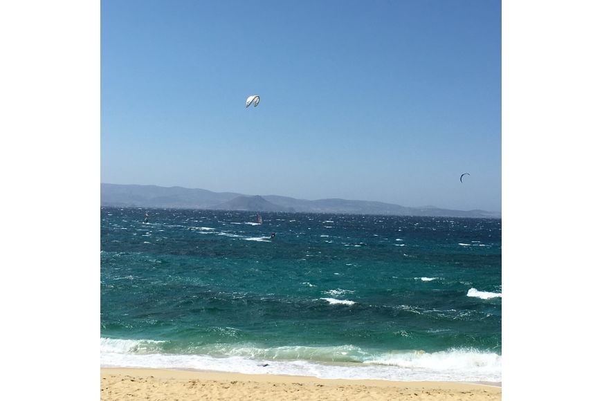 Naxos (Mikri Vigla): Kitesurf- und Windsurf Spot