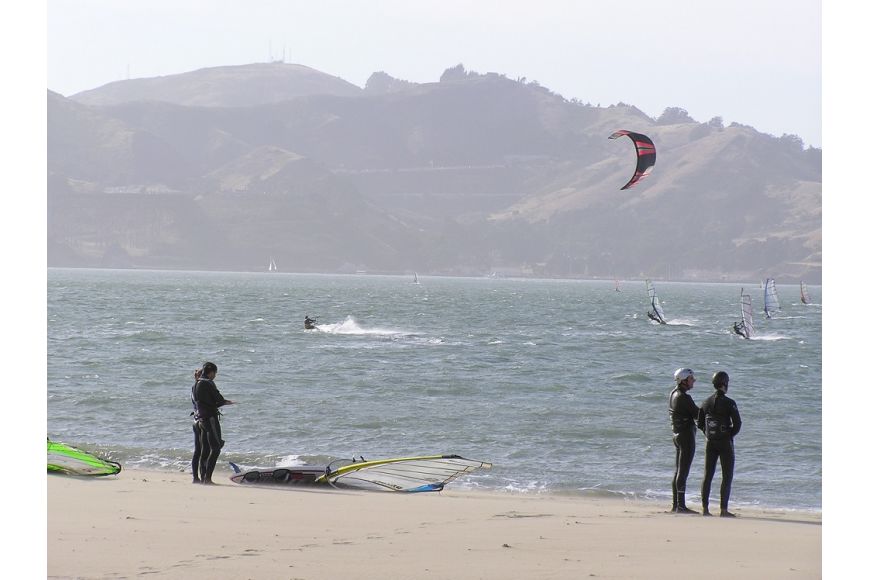 San Francisco (Crissy Field): Kitesurf- und Windsurf Spot