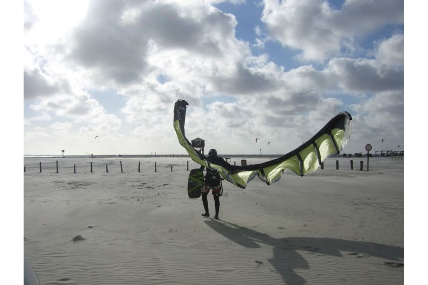 St. Peter Ording Nord (Hauptstrand): Kitesurf- und Windsurfspot