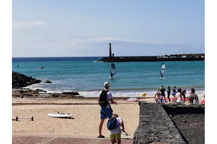 Lanzarote (Playa las Cucharas): Windsurfspot