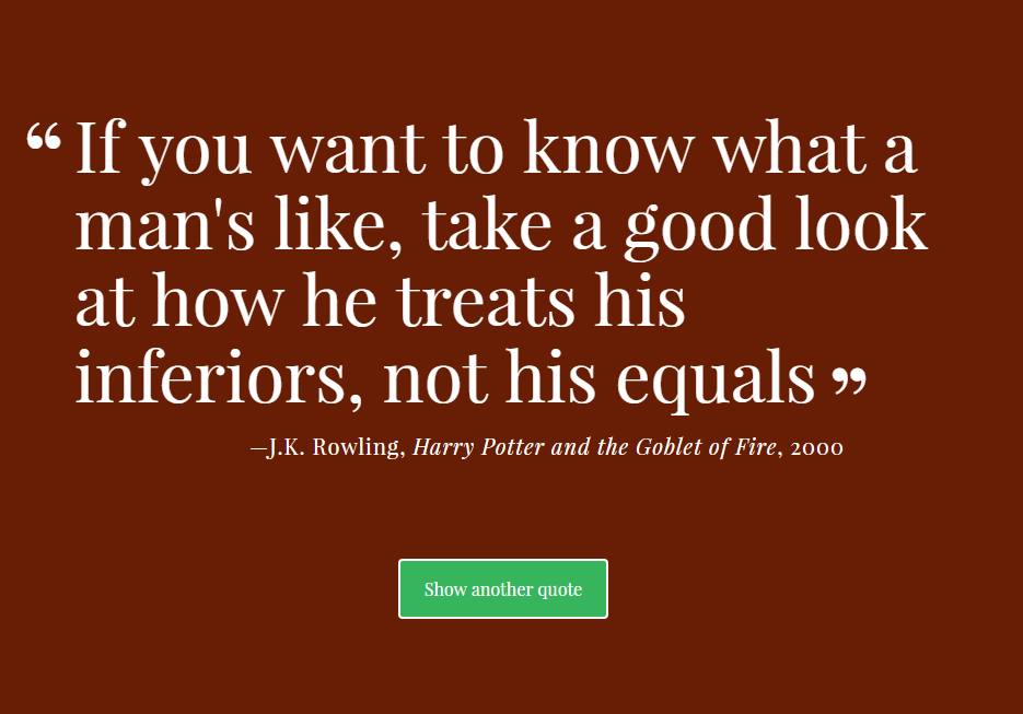 A quote generator with changing colored backgrounds. Created with JavaScript