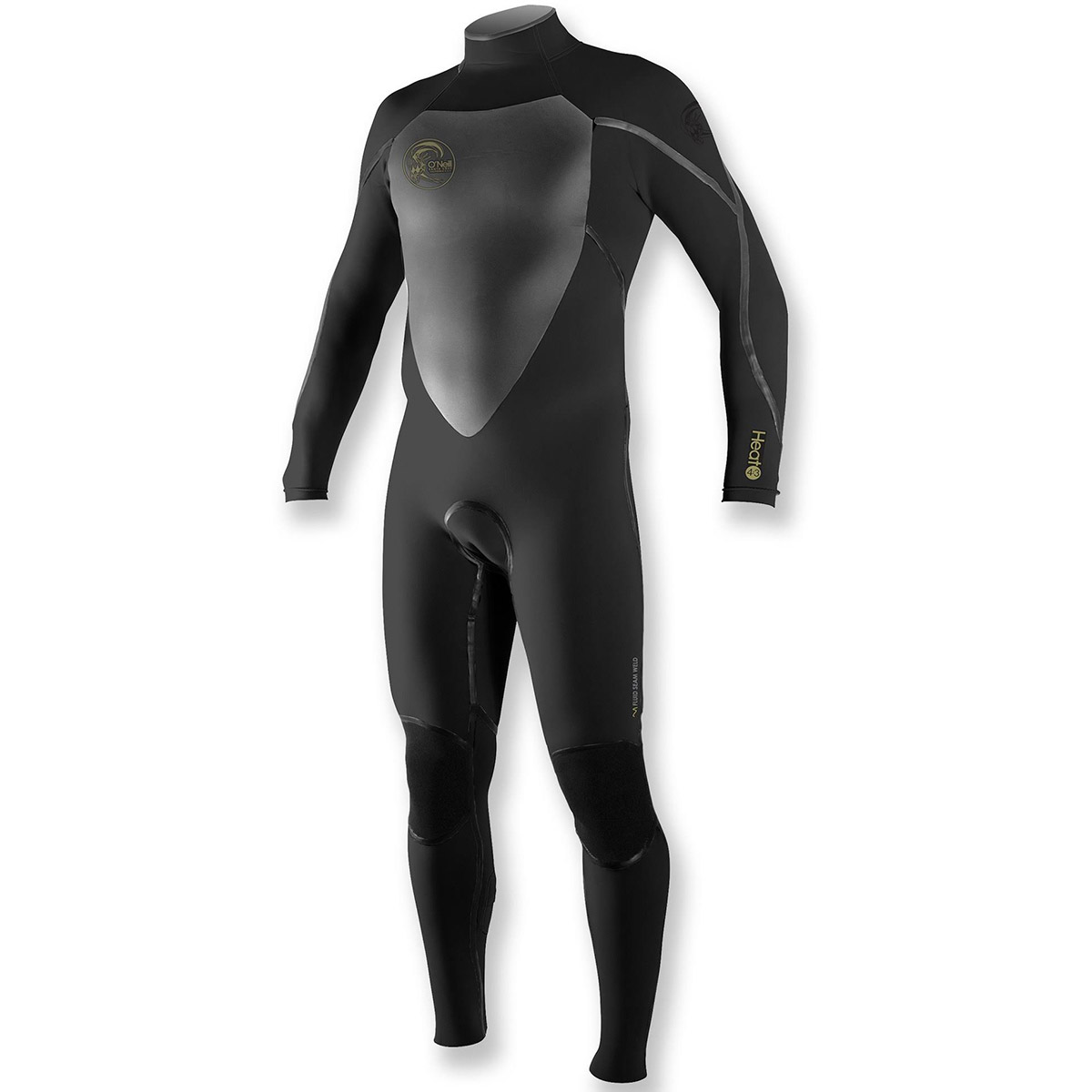 O'neill Men's Heat Zip Fsw 4/3 Full Wetsuit - Black, XL