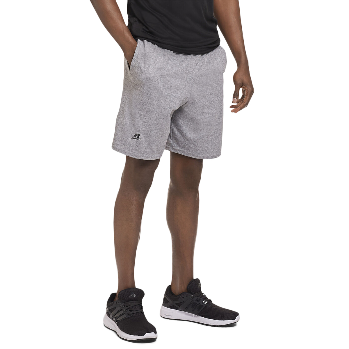 Russell Athletic Men's Basic Pocketed Jersey Shorts - Black, M