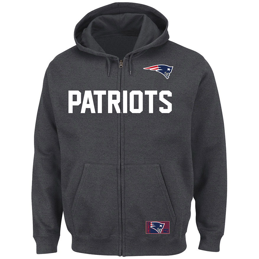 new england patriots mens full zip hoodie