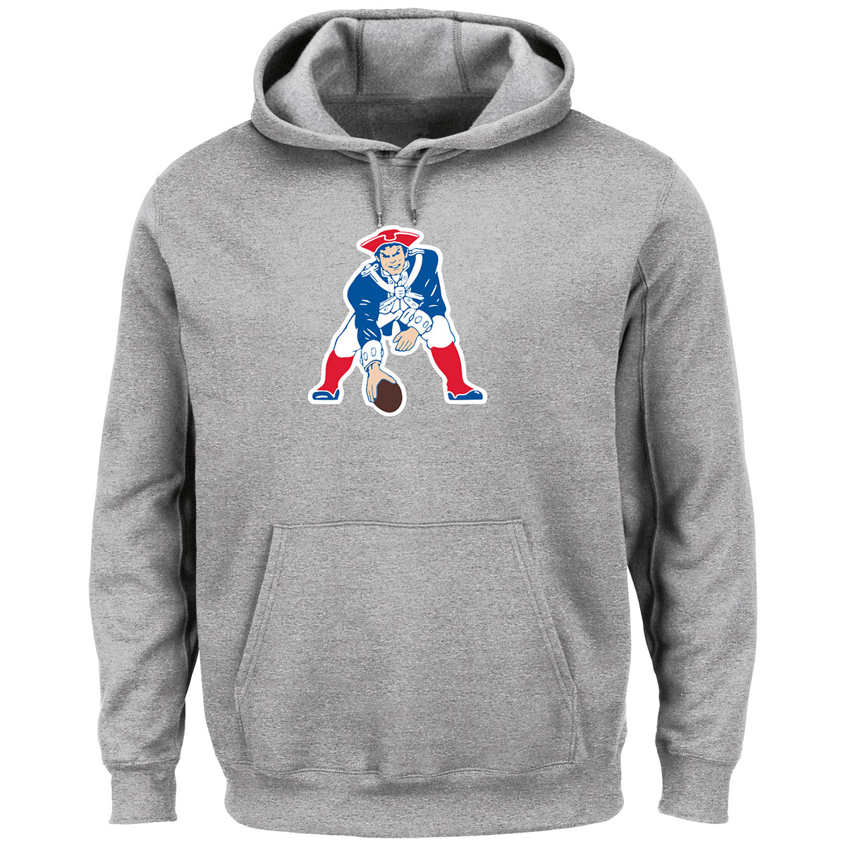 NFL Fanatics New England PATRIOTS Retro Pat Gray Hoodie Sweatshirt