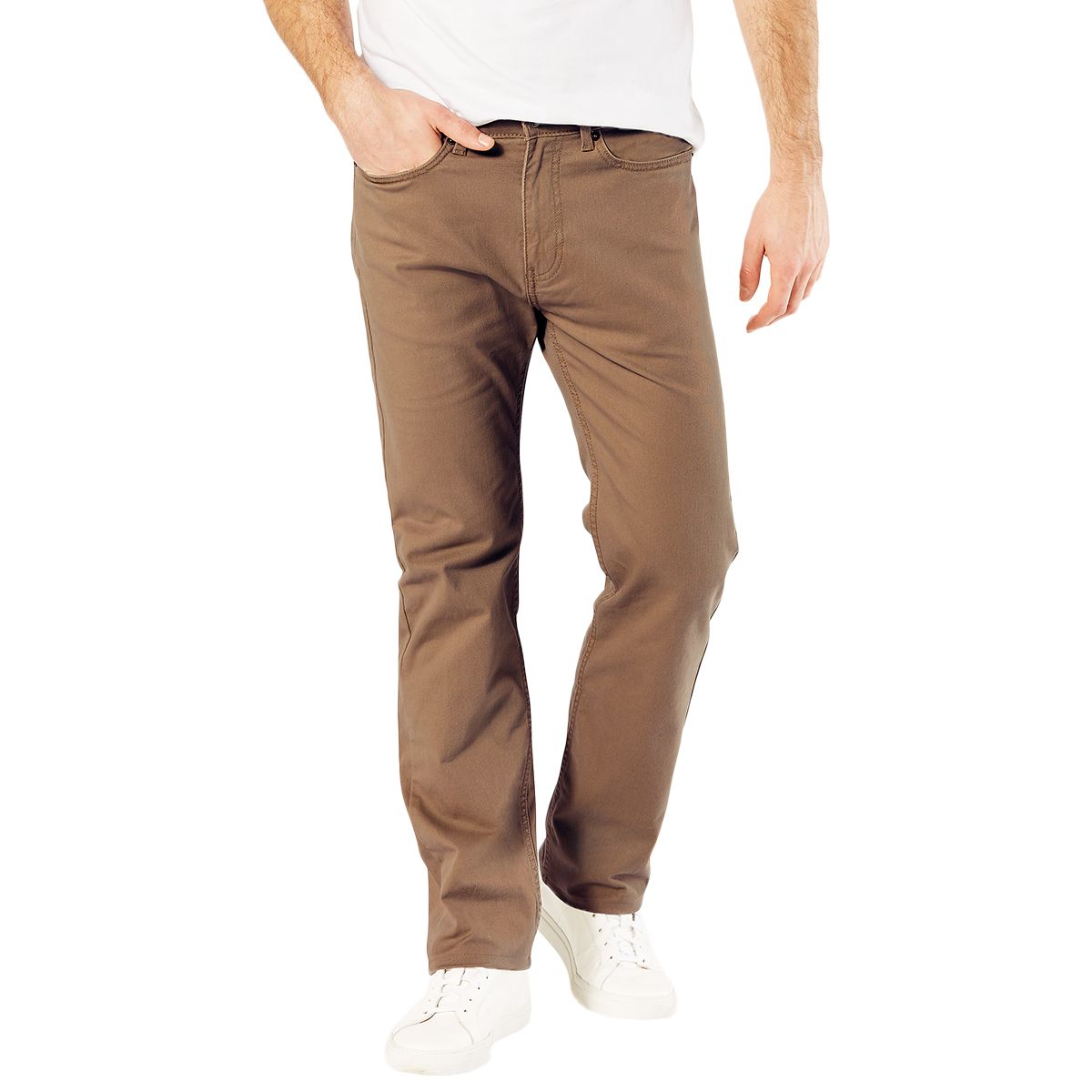 Dockers Men's Jean Cut 5-Pocket Straight Leg Twill Pants - Brown, 34/34