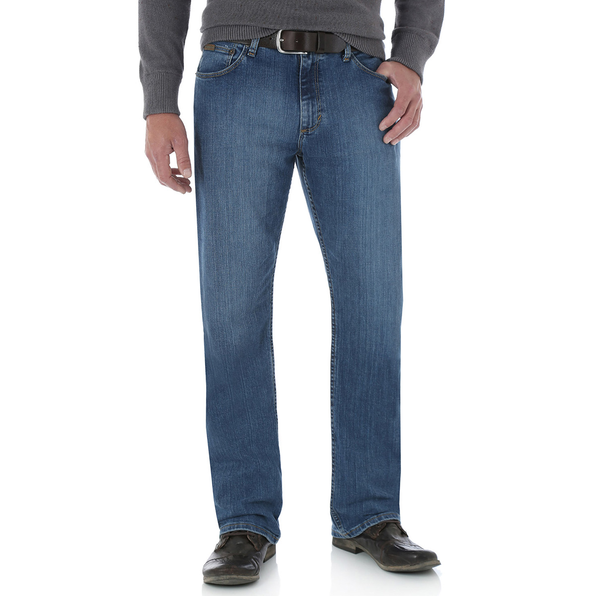 Genuine Wrangler Men's Advanced Comfort Straight Fit Jeans