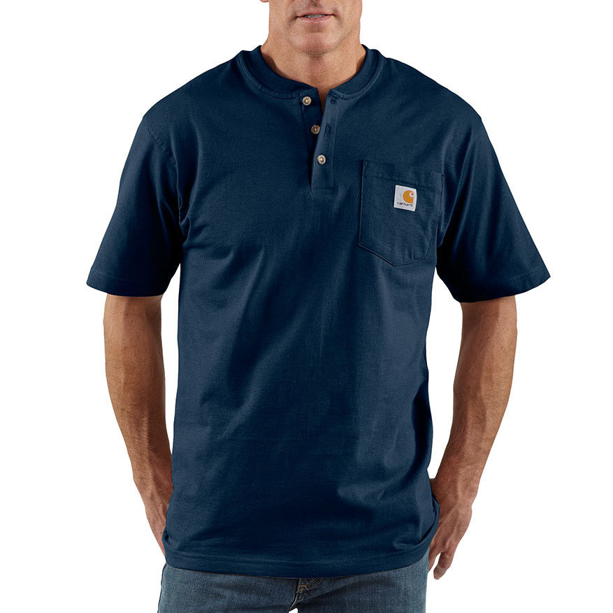 Carhartt Men's Workwear Henley - Blue, XL