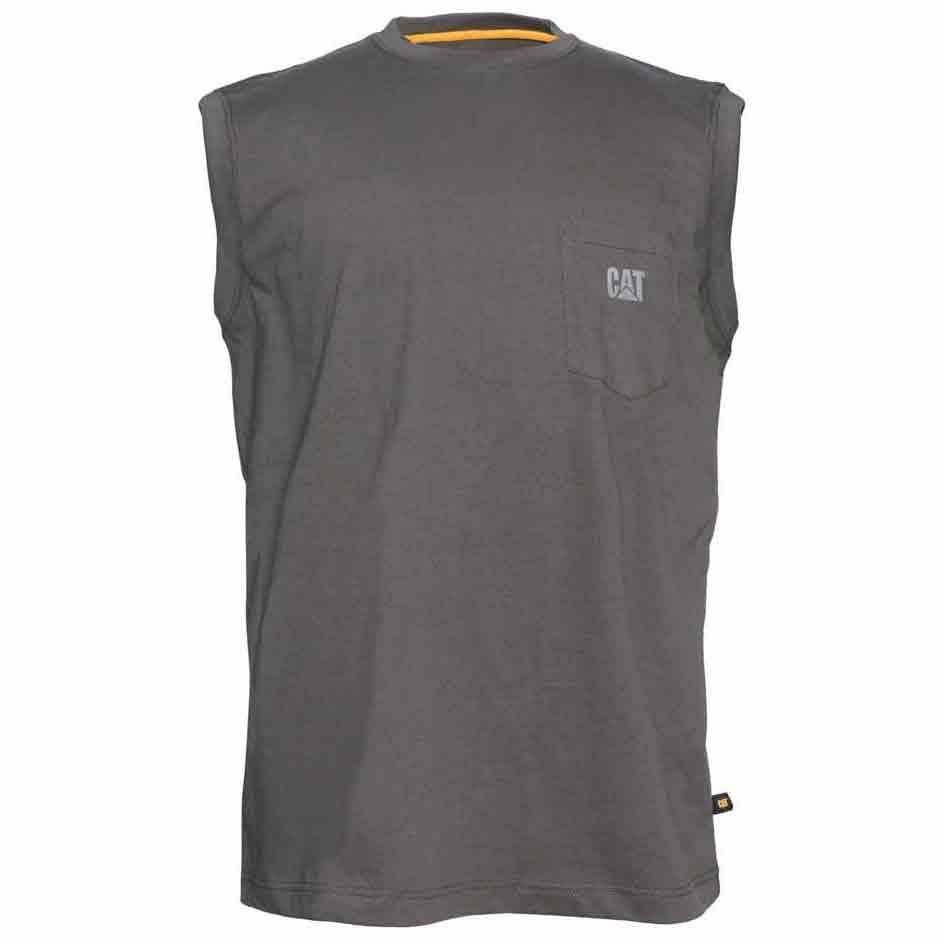 CATERPILLAR Men's Trademark Pocket Sleeveless Tee - Black, L