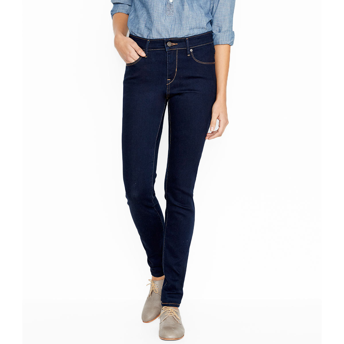 Levi's Women's Mid Rise Skinny Jeans - Blue, 18