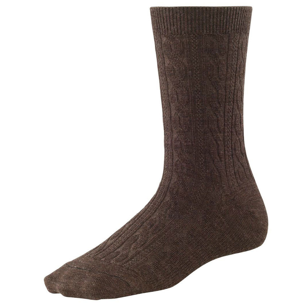 Smartwool Women's Cable Ii Crew Socks - Brown, M