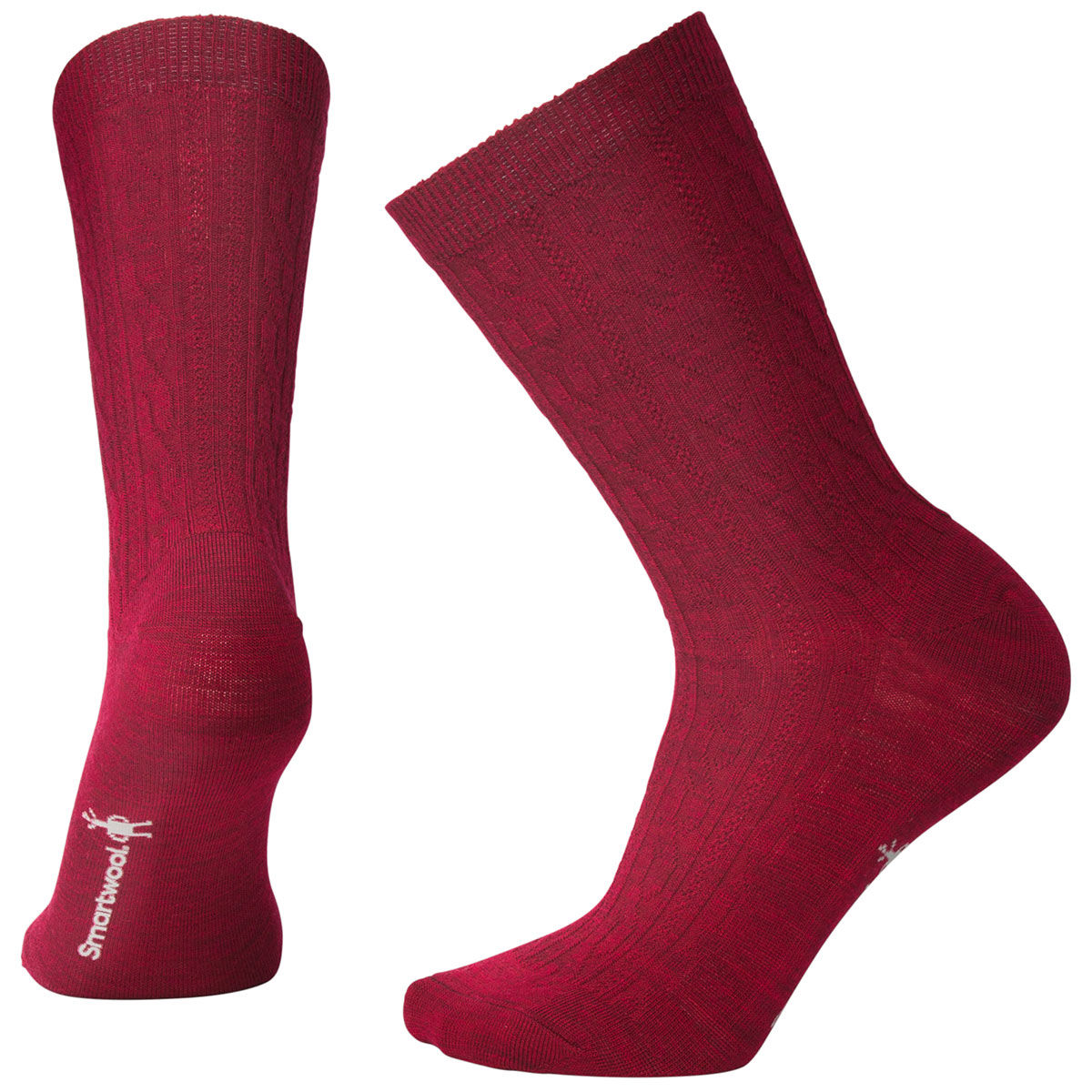 Smartwool Women's Cable Ii Crew Socks - Red, S