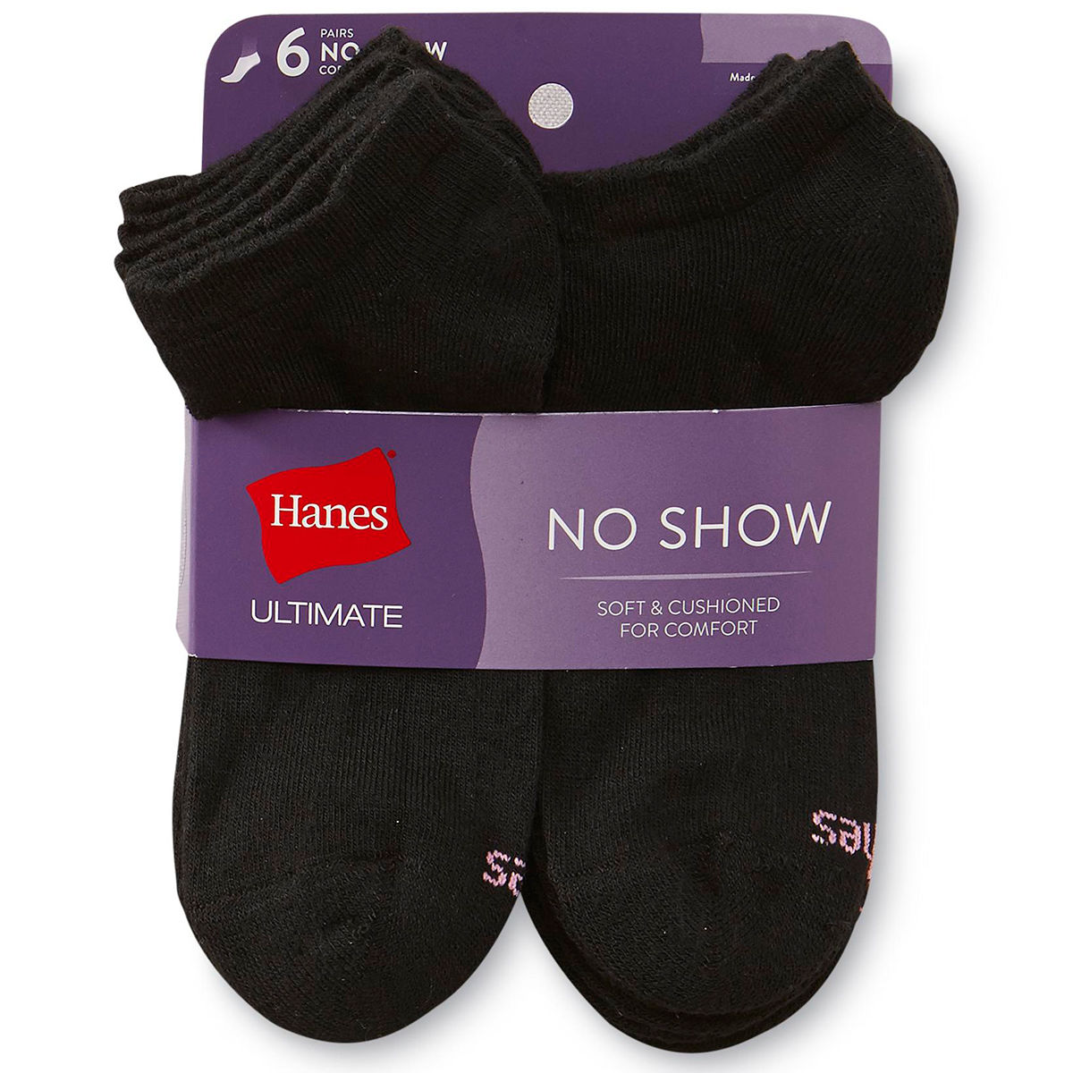  Hanes Women's Ultimate Core No-Show Socks, 6-Pack