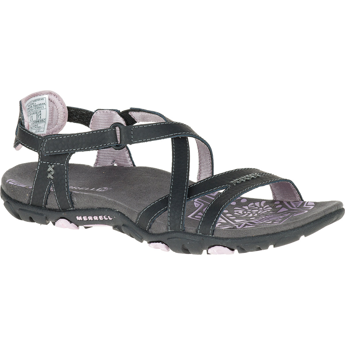 Merrell Women's Sandspur Rose Leather Sandals - Black, 11