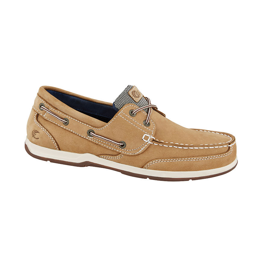 Island Surf Men's Parchment Boat Shoes, Wide Width, Tan - Brown, 9.5