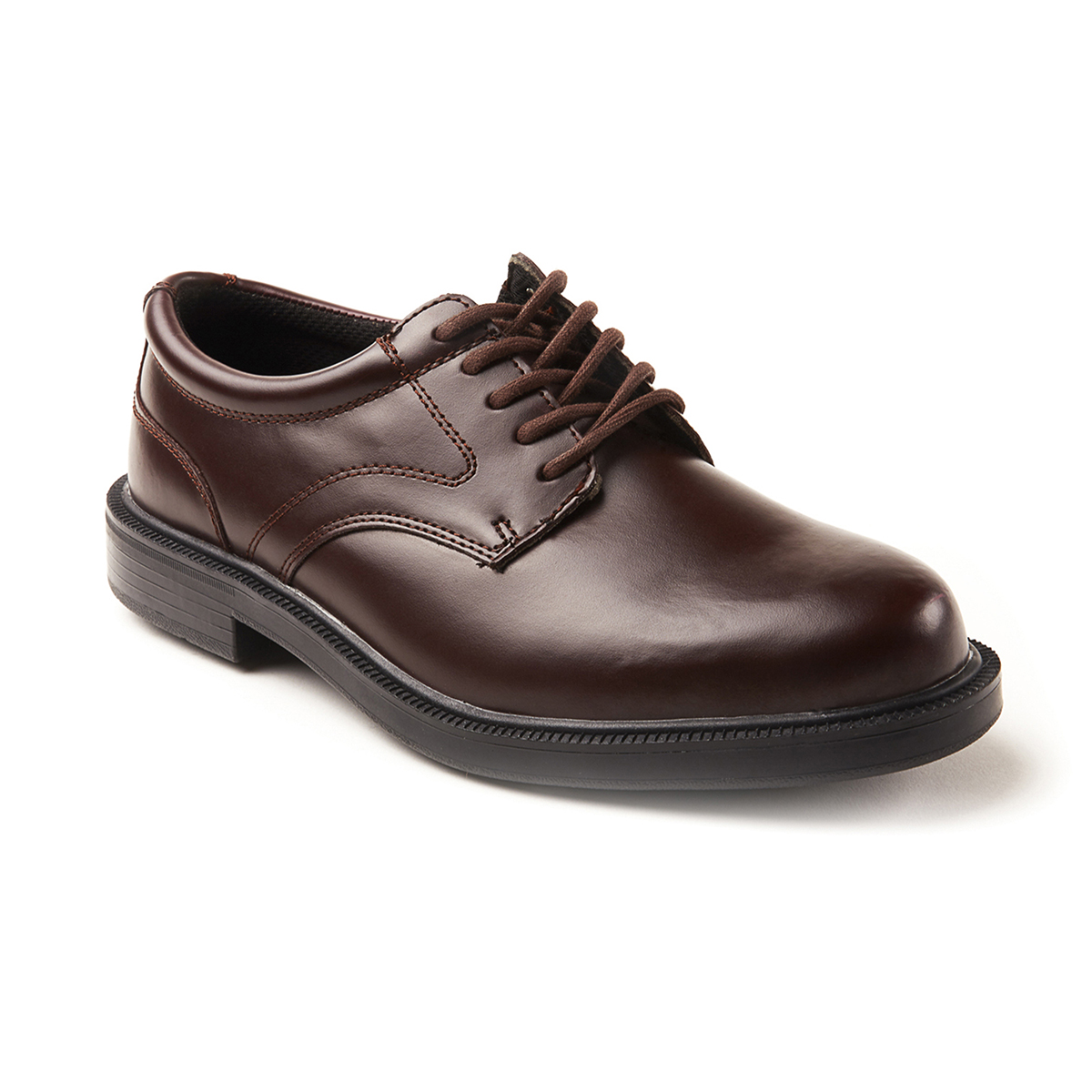 Deer Stags Men's Times Plain Toe Oxford Dress Shoe - Brown, 7.5