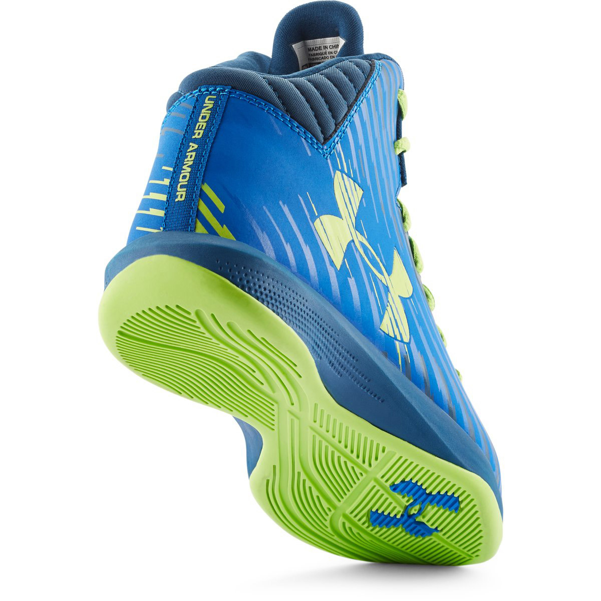 blue and green under armour shoes